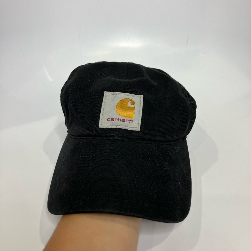 Carhartt trucker hat black youth one size fits most casual outdoor trendy